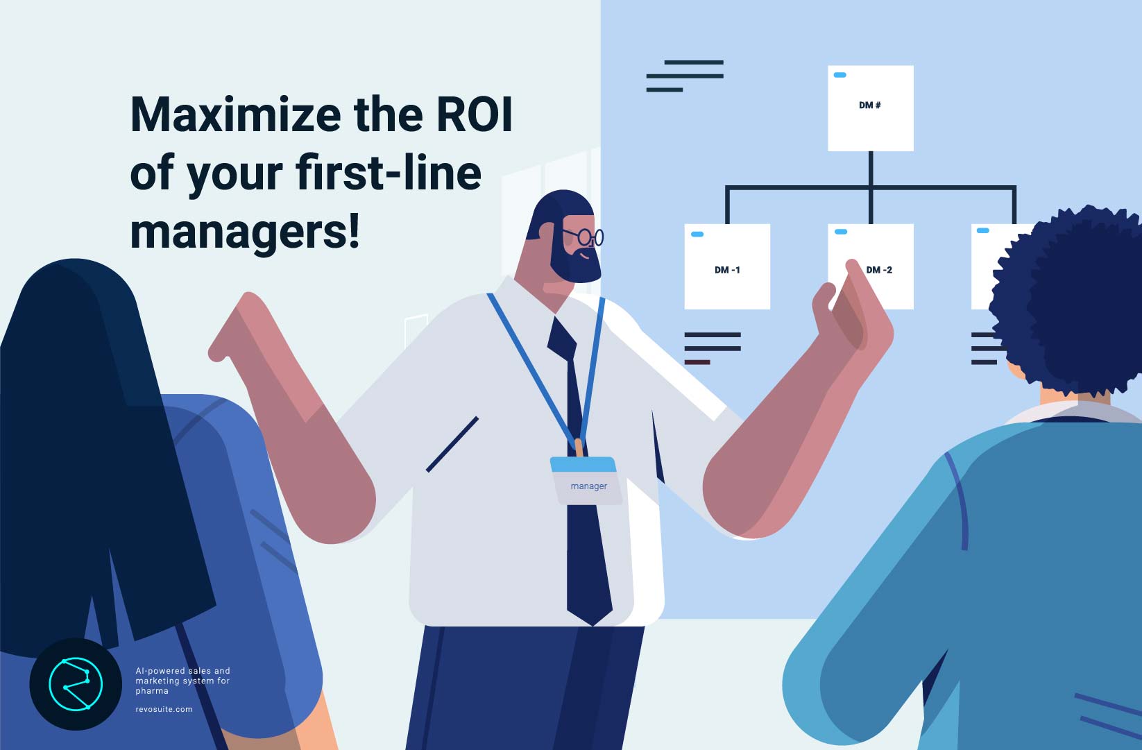 Pharma first-line manager coaching medical representatives and tracking ROI